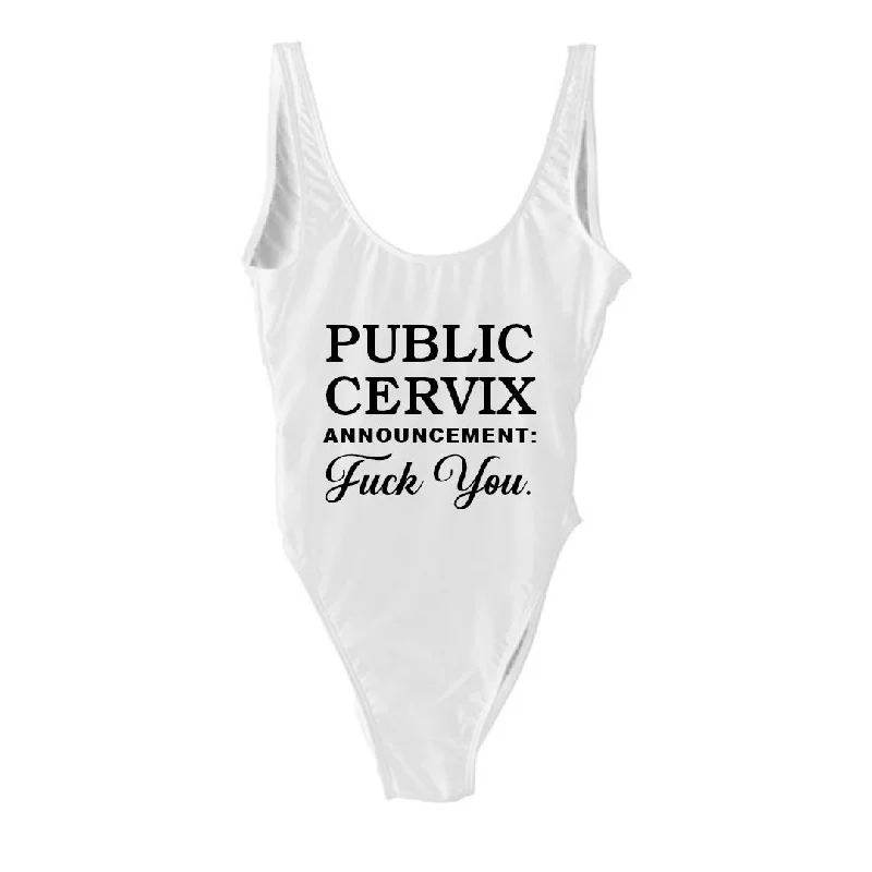 PUBLIC CERVIX ANNOUNCEMENT FUCK YOU  [SWIMSUIT]