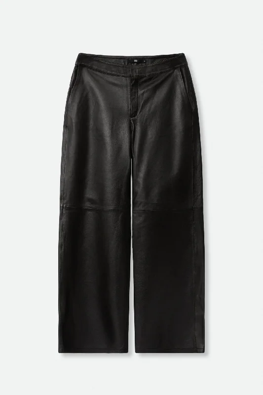 SIENA WIDE LEG SEAM PANT IN ITALIAN LEATHER