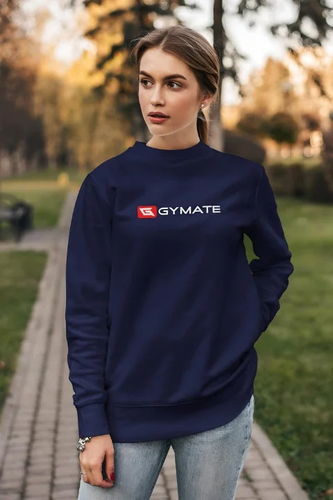 Womens Athletic Essentials Sports Sweatshirt Navy [Ctr red & white logo]