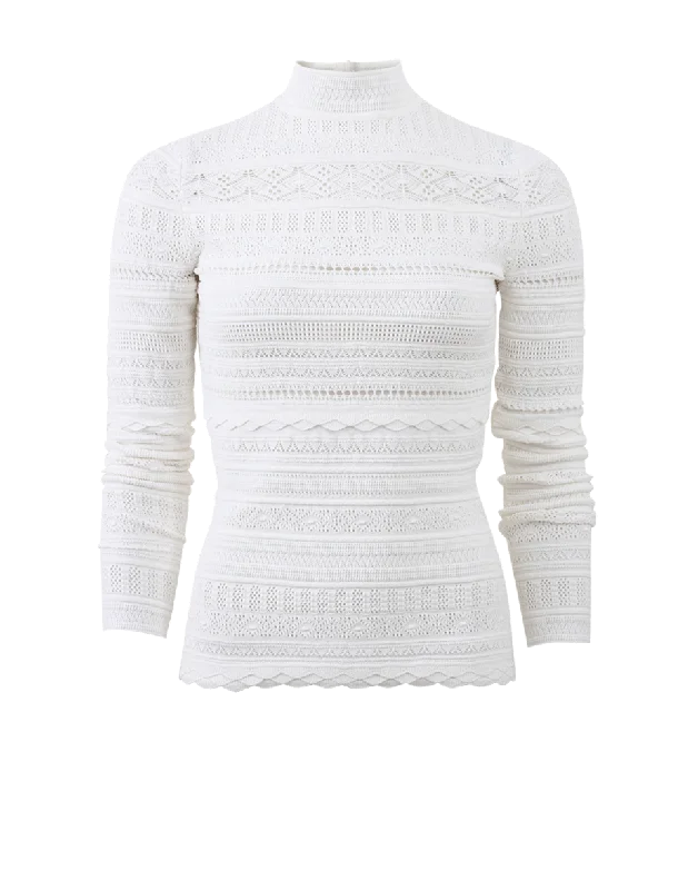 Lace Knit Turtleneck