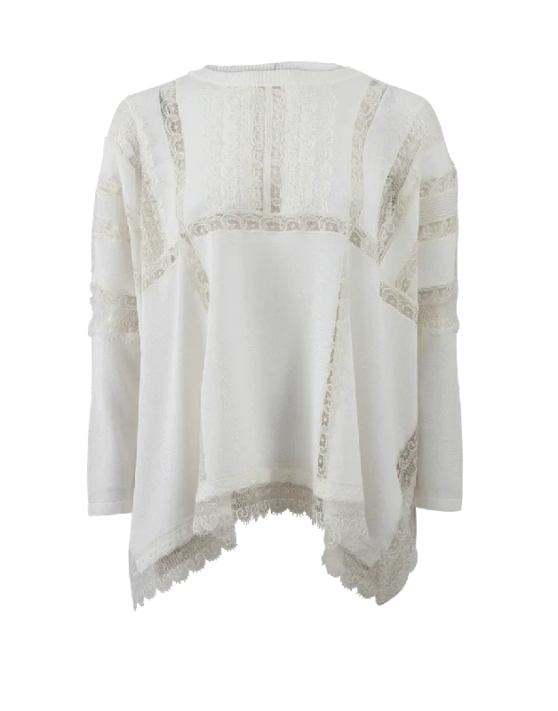 Lace Detail Poncho