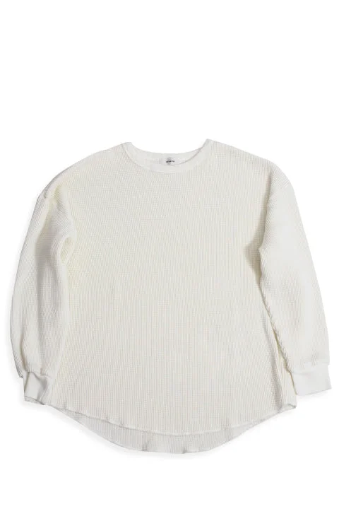 alvana/Suvin Waffle Crew Neck L/S-Ivory