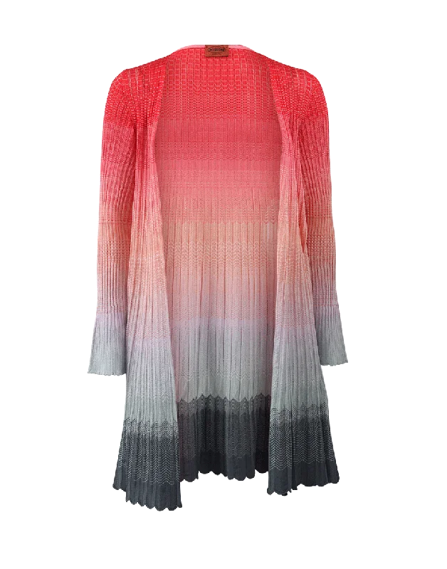 Pleated Ombre Cardigan