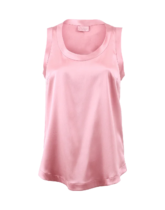 Satin Scoop Neck Tank