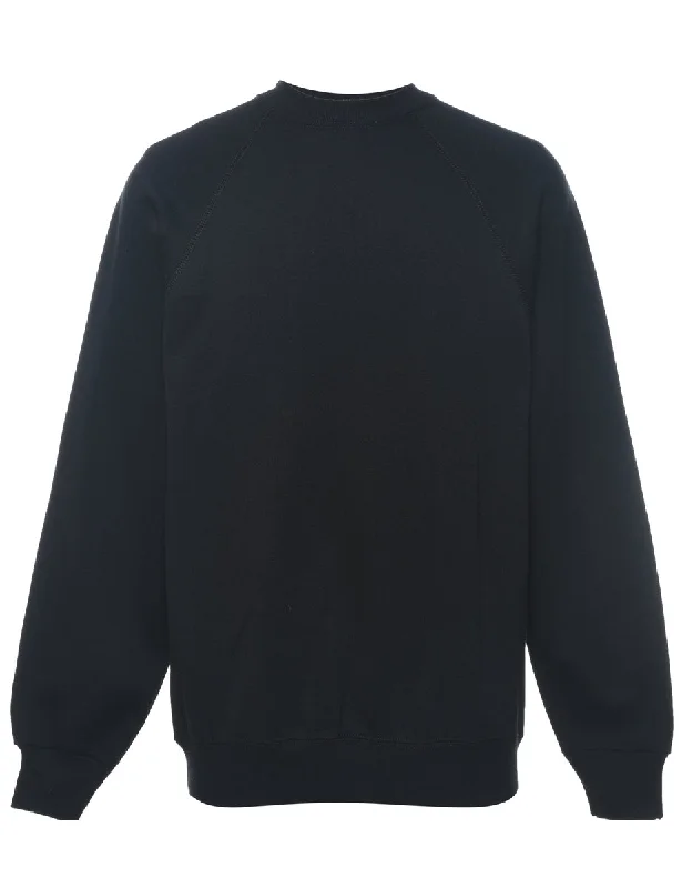 Black Plain Sweatshirt - S