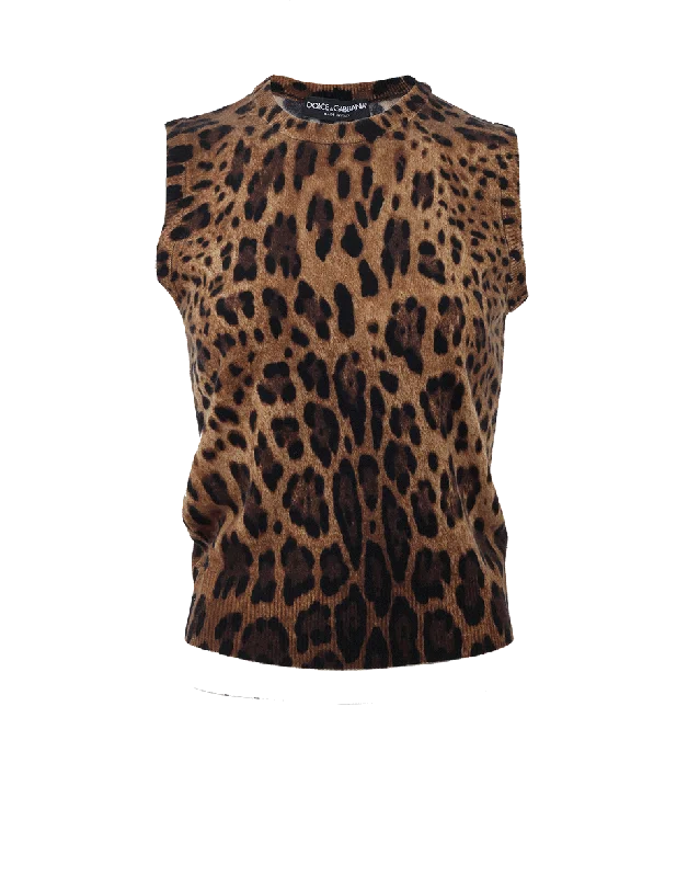 Leopard Crewneck Shell