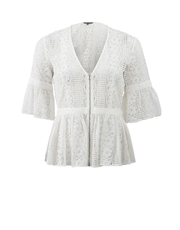 Moritz Lace Zip Blouse