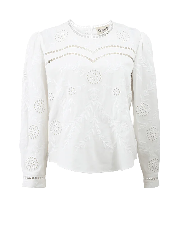 Embroidered Anglaise Top