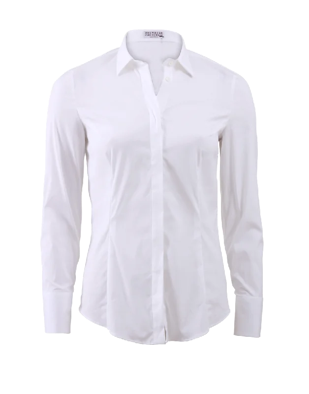 Monili Neck Classic Poplin Shirt