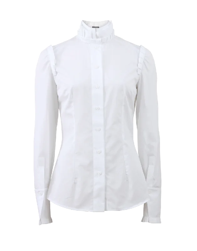 Box Pleat Poplin Blouse