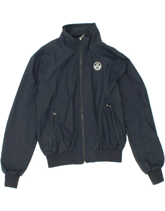 NORTH SAILS Womens Loose Fit Bomber Jacket UK 10 Small Navy Blue Polyamide