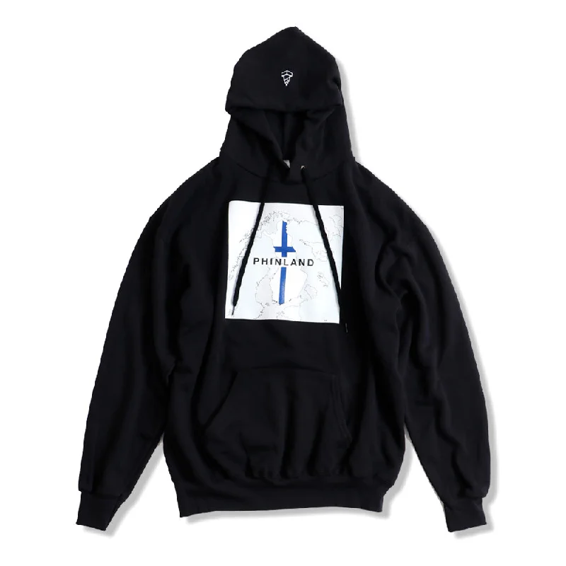 Ph / PHINLAND MAP (HOODED SWEAT SHIRT)-Black