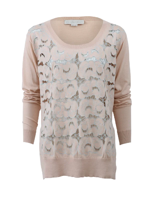 Lace Front Knit Tunic