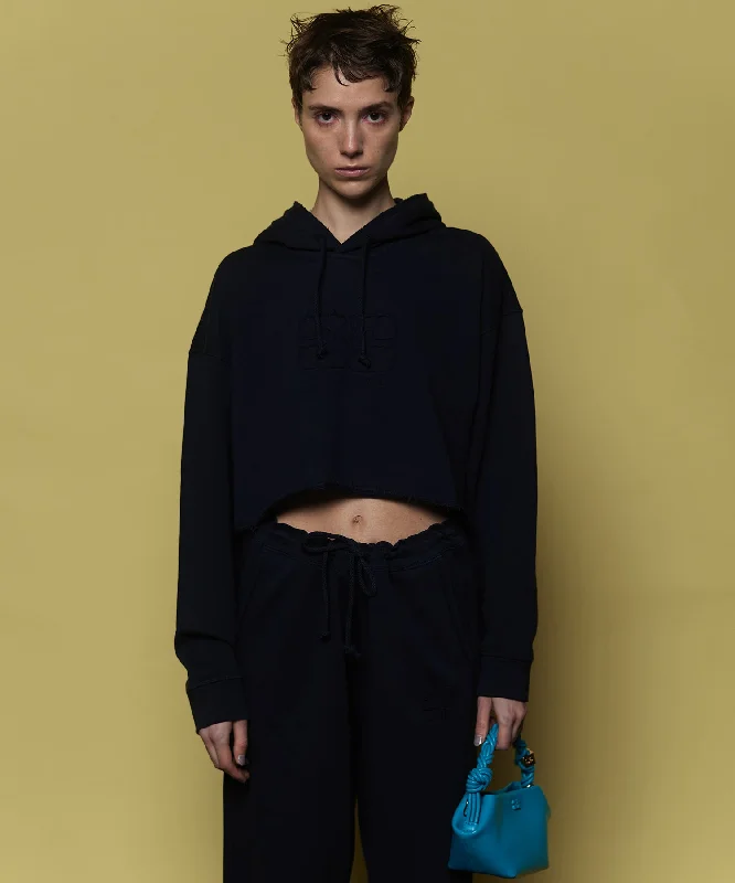 [Ganni] ISOLI CROPPED OVERSIZED HOODIE