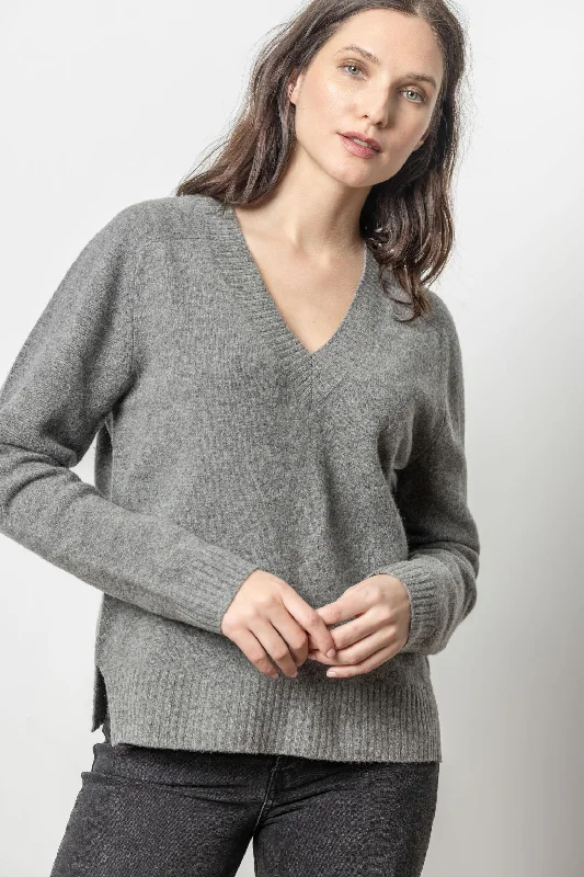 Felted Easy V-Neck Sweater