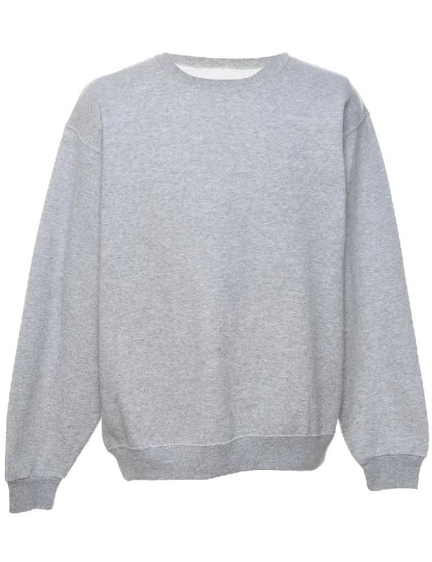 Grey Plain Sweatshirt - L