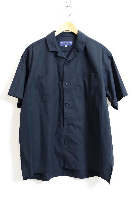 WORDROBE / BROAD OPEN COLLAR SHIRT - Navy