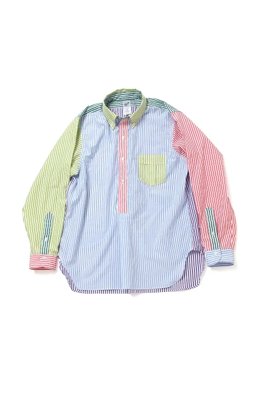 CORONA / White Collar Work Shirt-Crazy Pattern