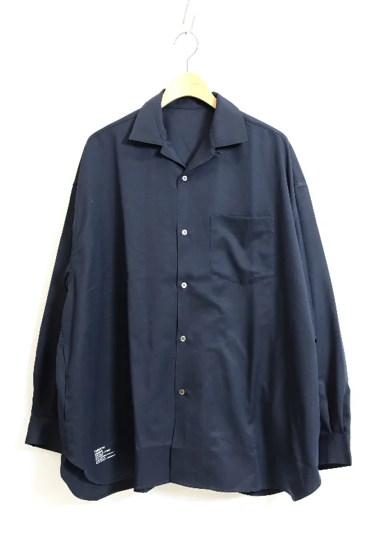 Fresh Service / COOLFIBER OPEN COLLAR L/S SHIRT - Navy