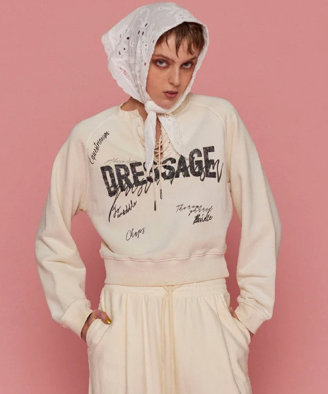 DRESSAGE Lace Up Vintage Sweatshirt