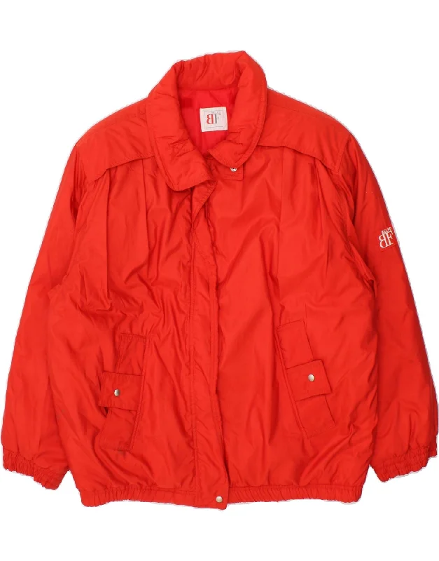 BELFE Womens Windbreaker Jacket UK 16 Large Red