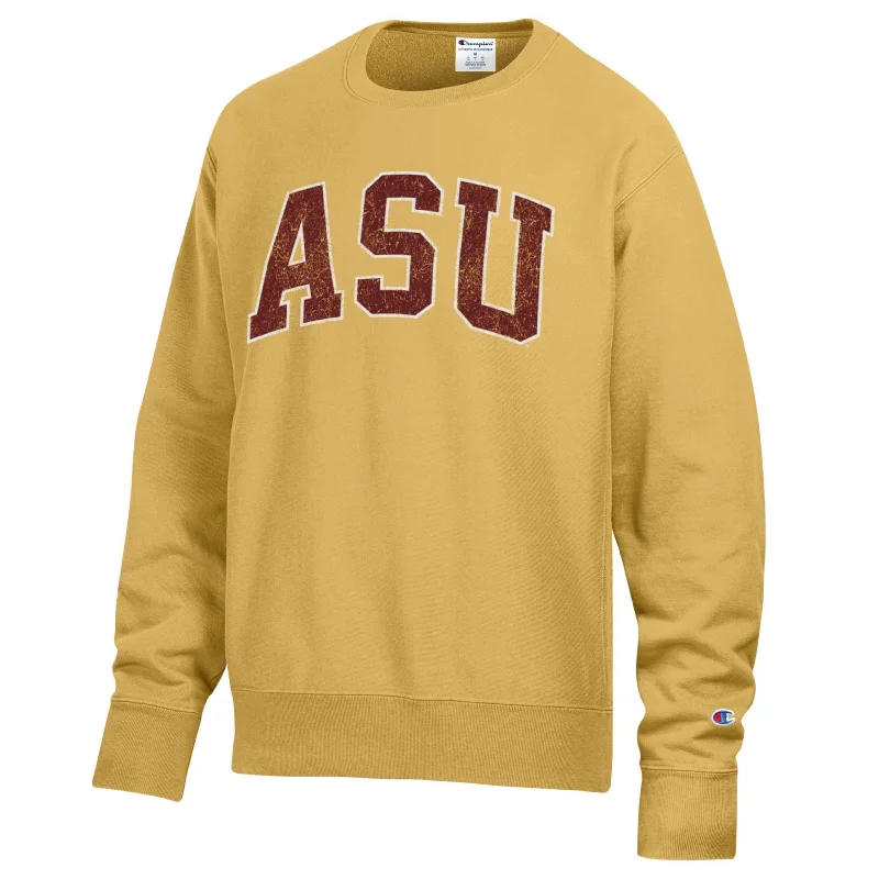 ASU Dist Arched Reverse Weave Crew GLD