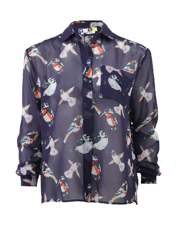 Bird Print Blouse