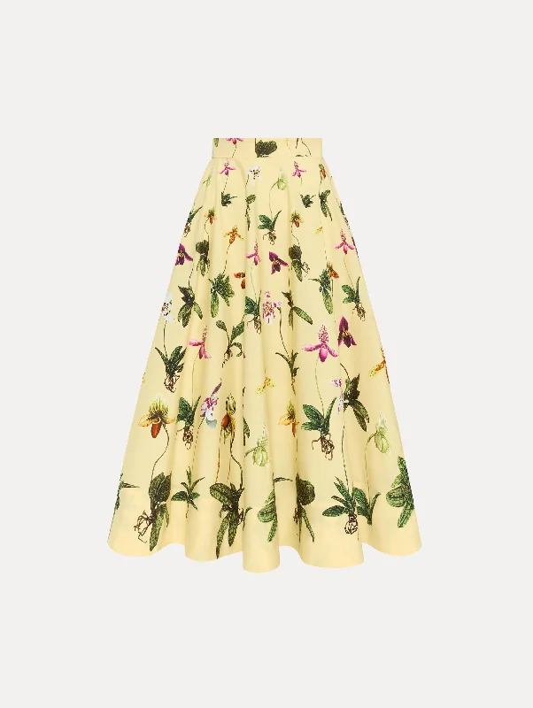 Orchid Cotton Poplin Skirt