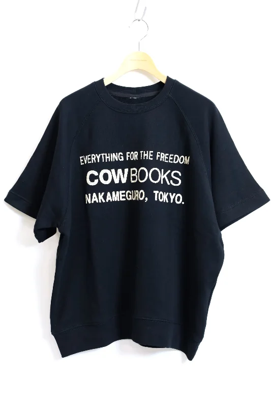 COW BOOKS / Book Vender Sweat-Tshirt-Black×Ivory