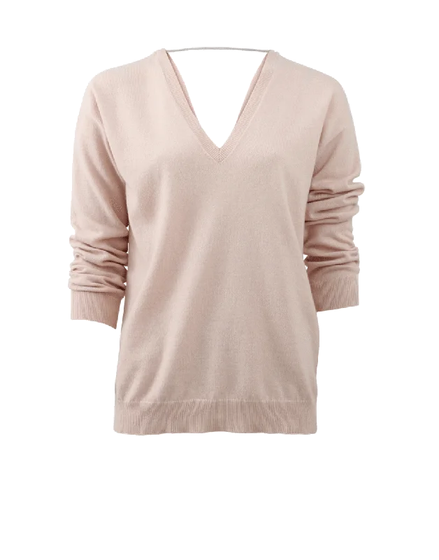 V-Neck Monili Chain Sweater