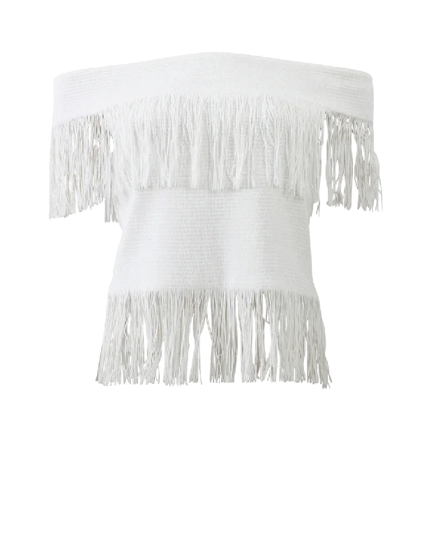 Off-The-Shoulder Fringe Top