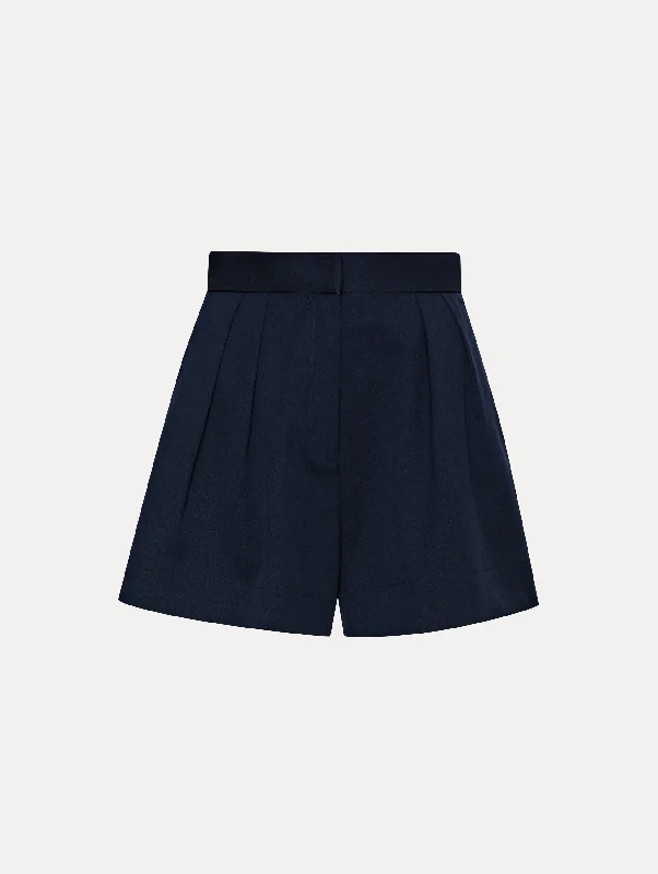 Pleat Front Shorts