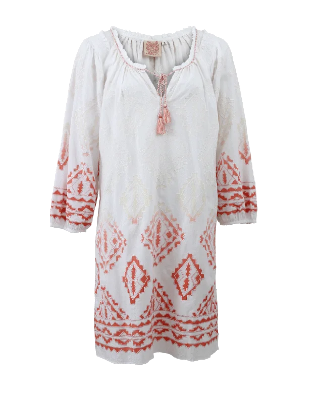 Geometric Embroidered Kaftan