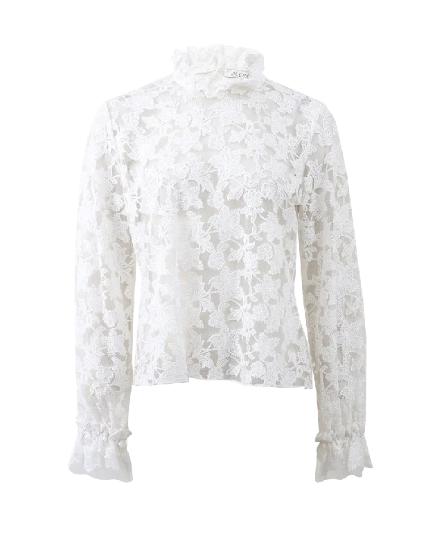 Meryl Embroidered Lace Top