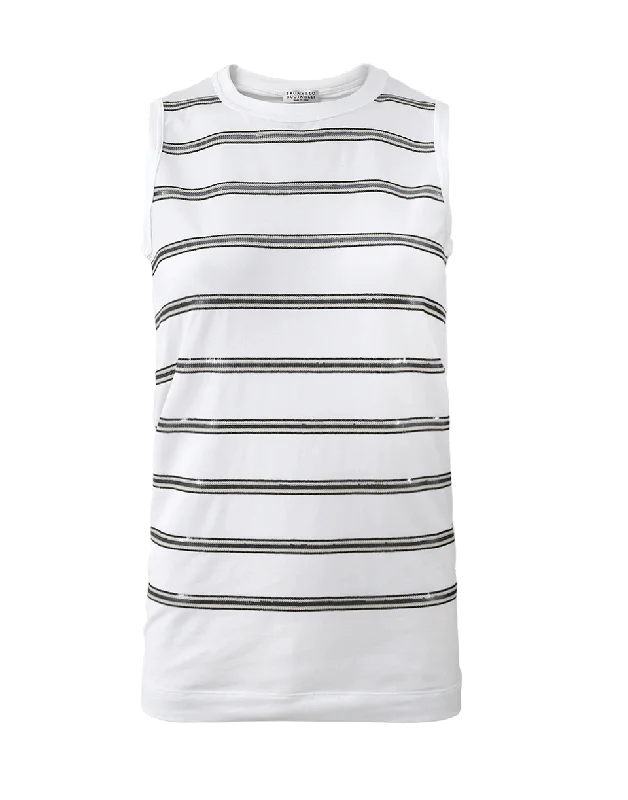 Pailette Stripe Tank Top