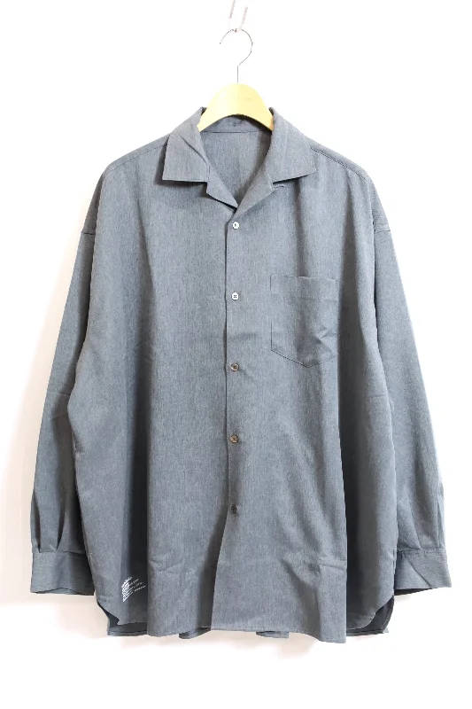 Fresh Service / COOLFIBER OPEN COLLAR L/S SHIRT - H.Gray