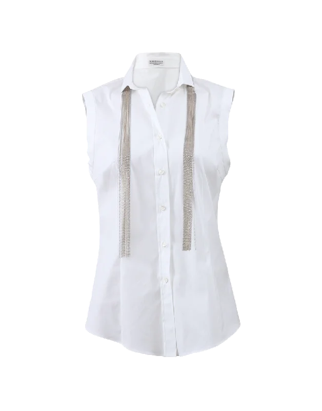 Detachable Monili Poplin Blouse