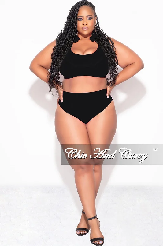 Final Sale Plus Size Bikini Set in Black